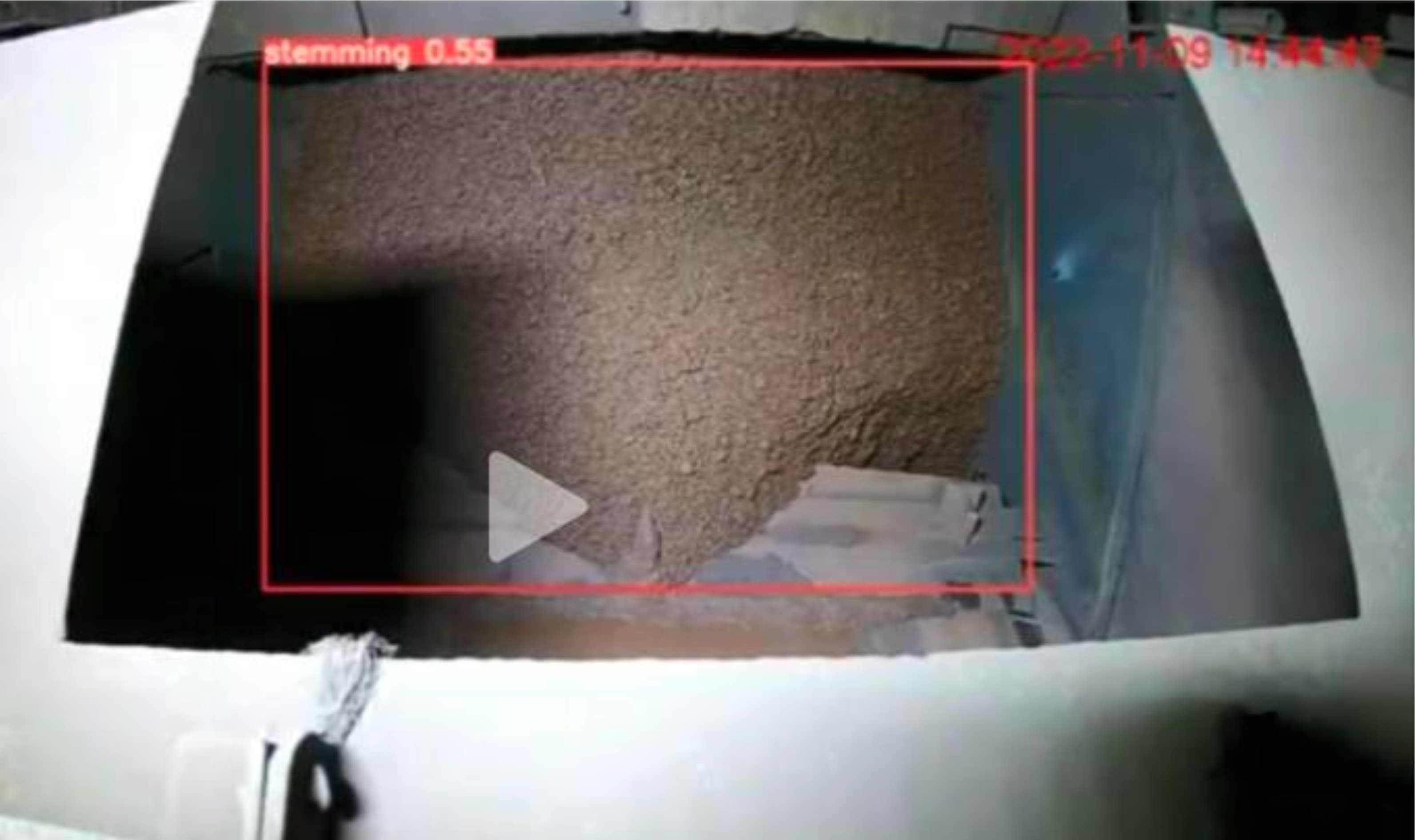 Identificación de la cantidad de material de la faja transportadora
